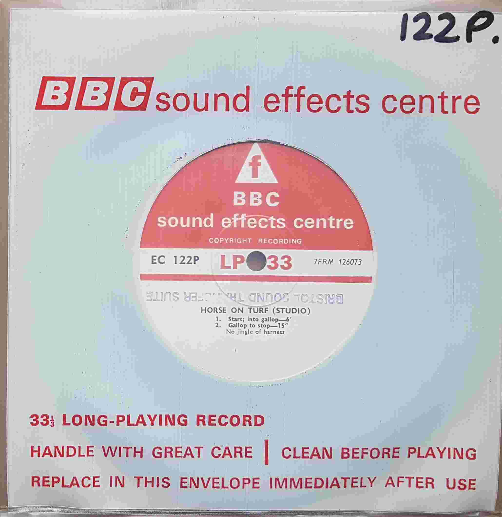 Picture of EC 122P Horse on turf (Studio) by artist Not registered from the BBC records and Tapes library